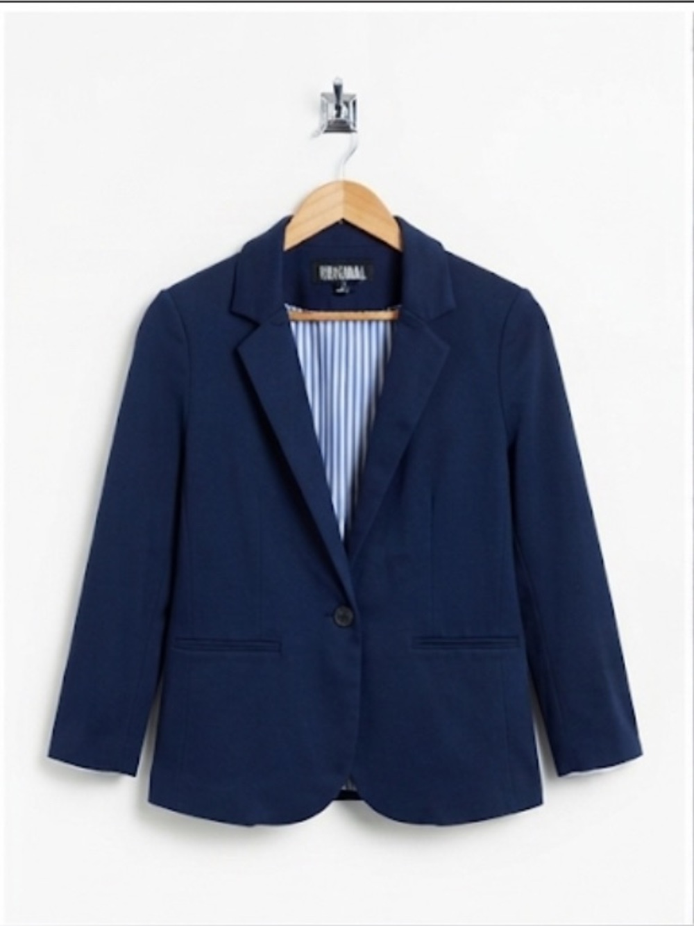 Women's Navy Single-Button Blazer